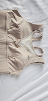Double Strap Mesh Full Sports Bra - Toasty Taupe