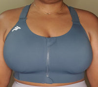 Curvy Multi Adjustable Strap Full Sports Bra - Storm Grey