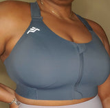 Curvy Multi Adjustable Strap Full Sports Bra - Storm Grey