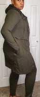 Long Zipper Tunic Jacket - Olive