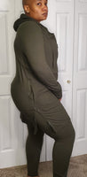 Long Zipper Tunic Jacket - Olive